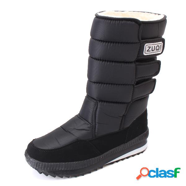 Men Mid Calf Waterproof Gancho Loop Botas de neve de