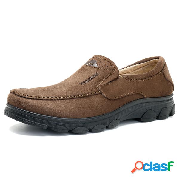 Men Old Peking Estilo Tela Flat Slip-Ons Casual Shoes