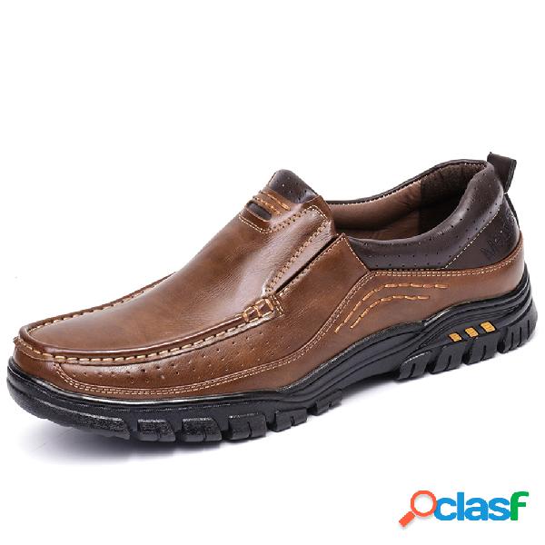 Menico Homens antiderrapante costura deslizamento em sapatos