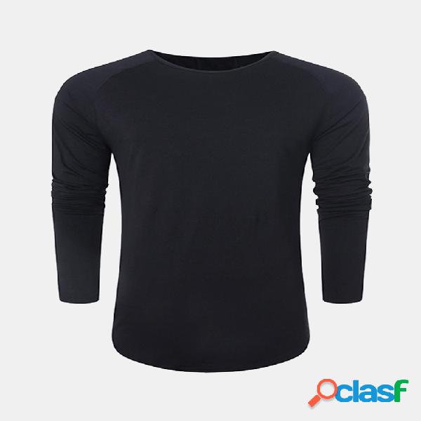 Mens Aptidão T-shirt de mangas compridas Sport Outdoor