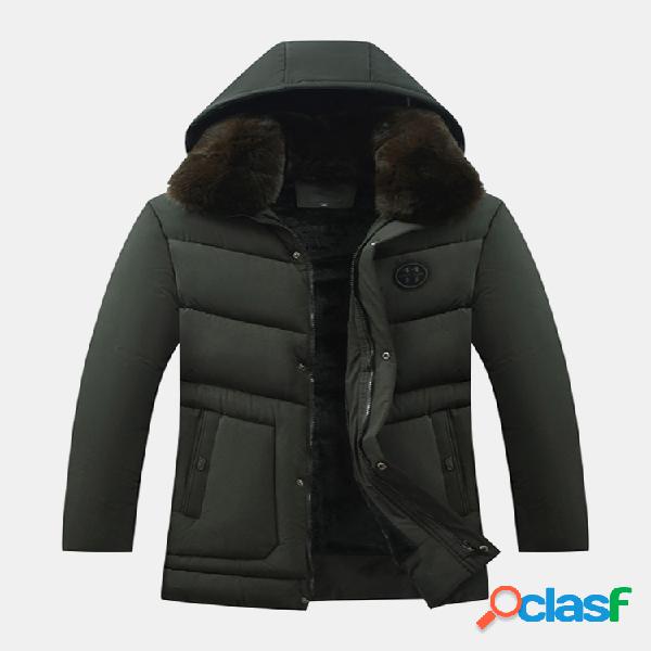 Mens Outdoor Winter Warm Thicken destacável Parkas com