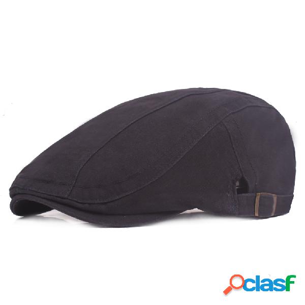 Mens Sólido Algodão Sombrinha Chapéu Beret Casual Golf