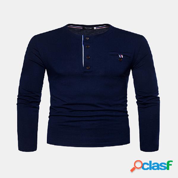 Mens Stylish Botões Decoração Half Cardigans Manga