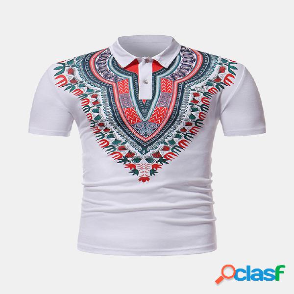 Mens Verão Estilo Africano Printedc Slim Fit Negócios