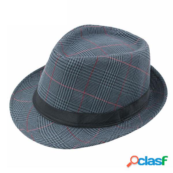 Mens Vintage Estilo Britânico Gentleman Panamá Fedora