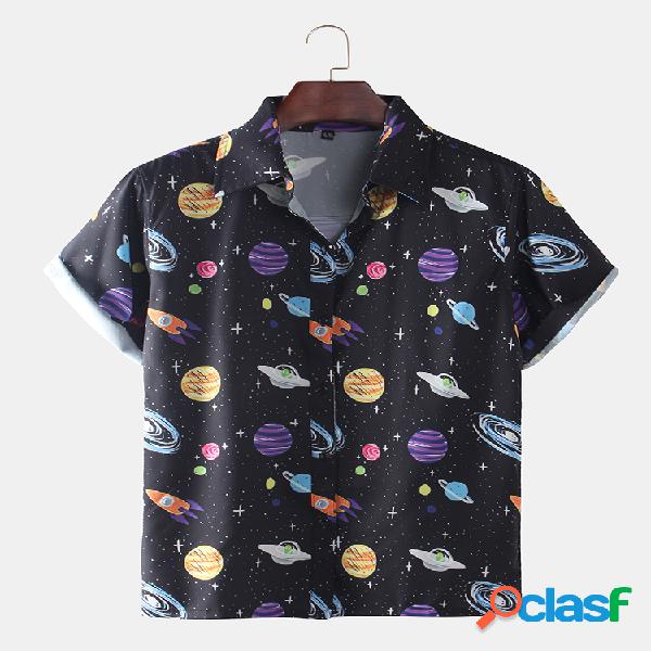 Mens adorável engraçado estrela nave espacial dos desenhos