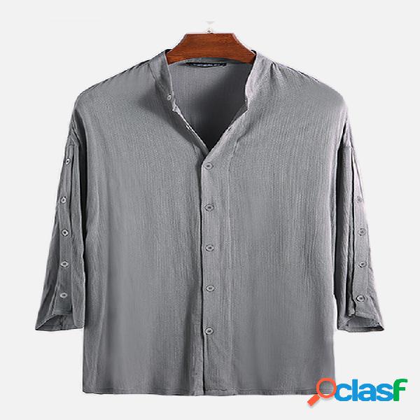 Mens estilo chinês cor sólida em torno do pescoço Botões