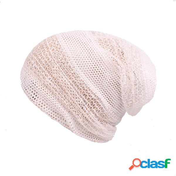Mulheres Algodão Malha Beanie Casual Ao Ar Livre À Prova