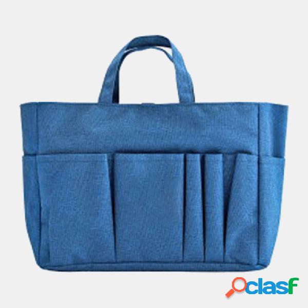 Mulheres Bolsa Sólidos Multi-bolso Impermeável Bolsa