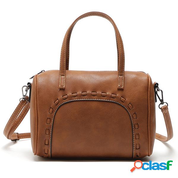 Mulheres Boston Casual Handbag Shoulder Bolsa Crossbody