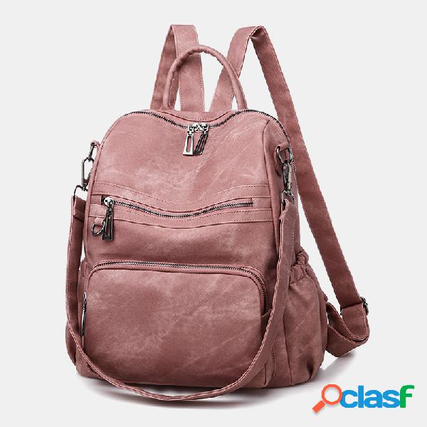 Mulheres Casual Sholuder Sólido Bolsa Mochila