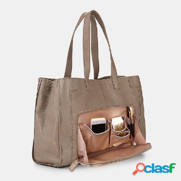 Mulheres Casual Shopping Multifunction Handbag Solid