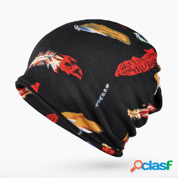 Mulheres Classic Fina Fina Impresso Gorros Chapéu Casual