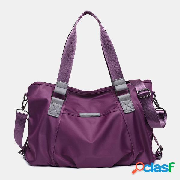 Mulheres Grande Capacidade Nylon Impermeável Casual Tote