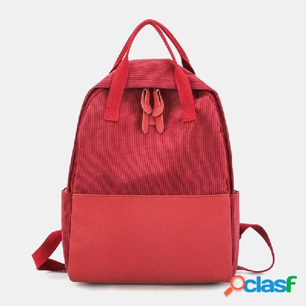 Mulheres Homens Sólidos Casual Bolsa Patchwork School Bolsa