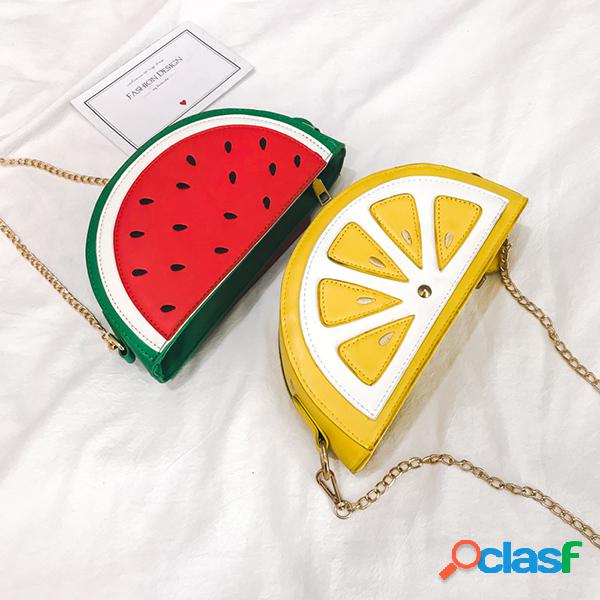 Mulheres Melancia Imprimir Crossbody Bolsa Ombro de viagem
