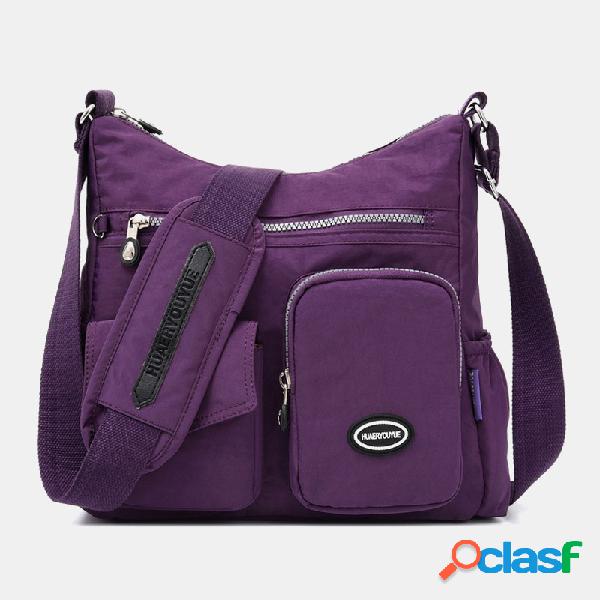 Mulheres Nylon Ombro de viagem impermeável de grande