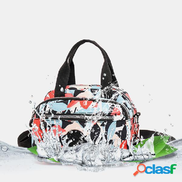 Mulheres Nylon Waterproof Casual Handbag Crossbody Bolsa