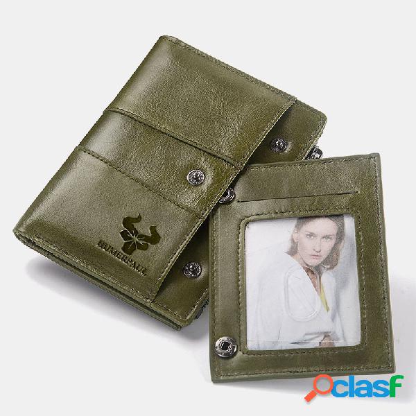 Mulheres Retro RFID 11 Slots de cartão Bolsa Destacável