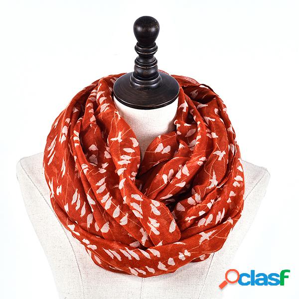 Mulheres Soft Voile Quente Anel Pescoço Collar Cachecol