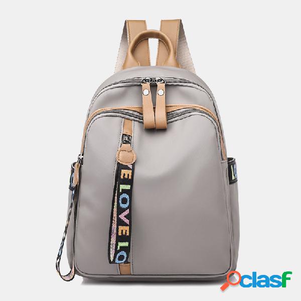 Mulheres casual patchwork Bolsa mochila anti-roubo