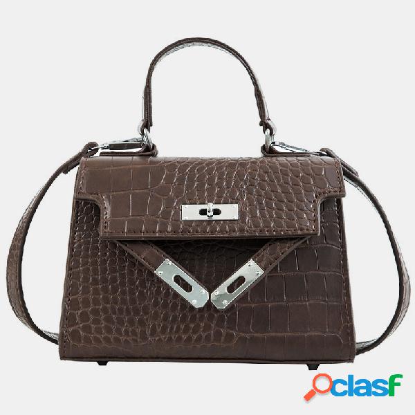 Mulheres crocodilo patttern bolsa flap crossbody Bolsa ombro