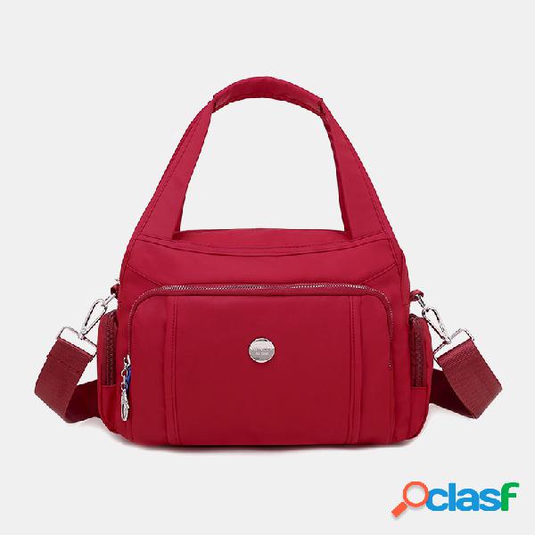 Mulheres impermeável multi-bolso grande capacidade bolsa