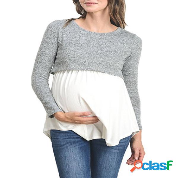 Multi-funcional algodão maternidade retalhos mangas
