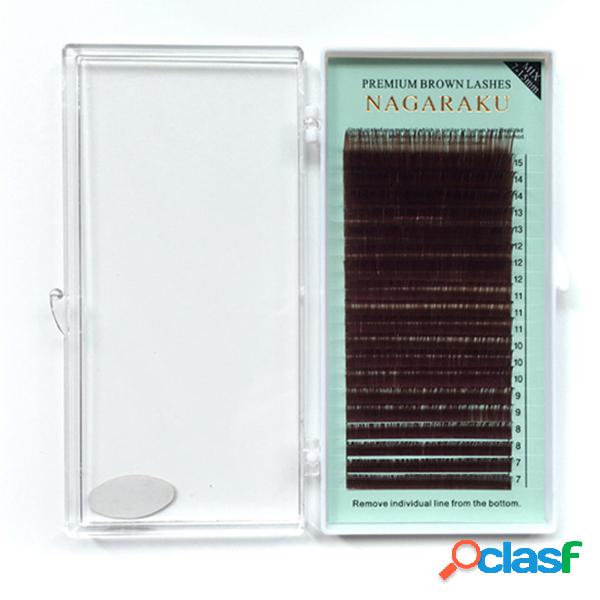 NAGARAKU BCD Curl Eyelash Extensions Grafting Brown 0.07mm