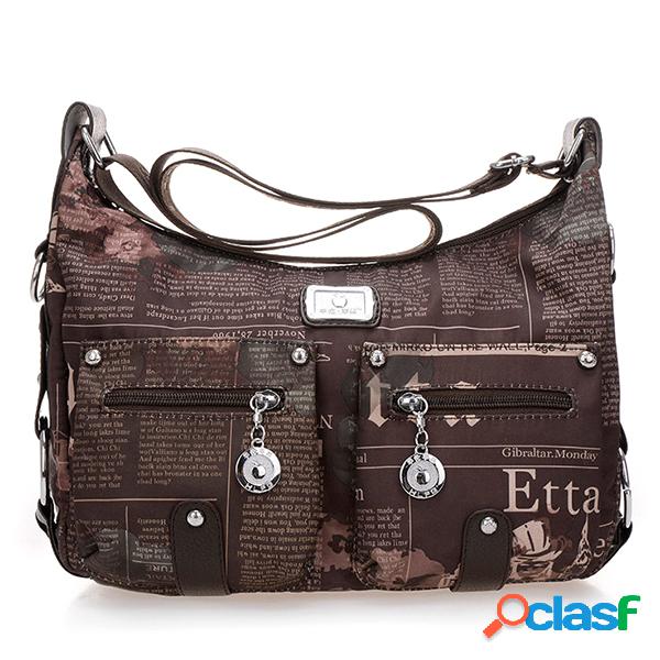 Nylon Casual Print Crossbody Bag Sacos de compras Bolsas de