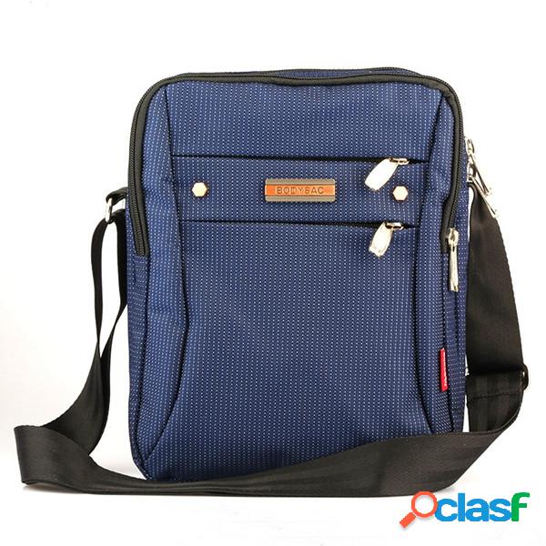 Nylon impermeável saco de ombro Casual Sling Bag Crossbody