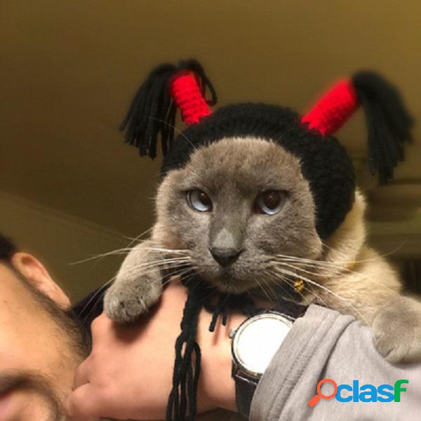 Pet Headdress Headband Hooded Chapéu Cat Cachorro Funny