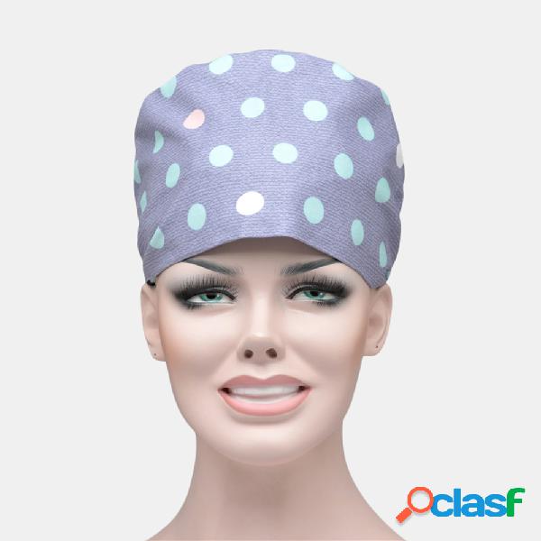 Polka Dot Printing Scrub Cap Cirurgia Cirúrgica Chapéu