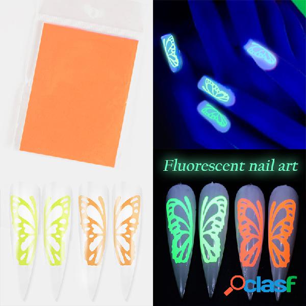 Projetos fluorescentes da borboleta Adesivo artístico de