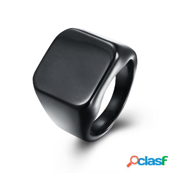 Punk Gun Black Plated Titanium Ring Anel de dedo de aço