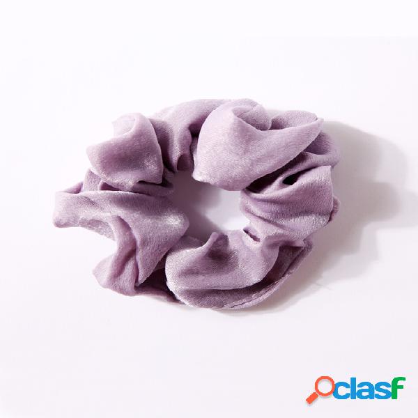 Purple Suede High Elasticity Bands Hair Ring
