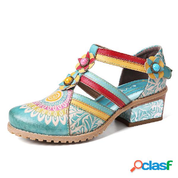 Retro bohemia estilo étnico costura em relevo Beading