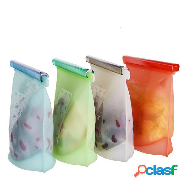 Reusável Silicone Vacuum Food Fresh Bags Wraps Refrigerador