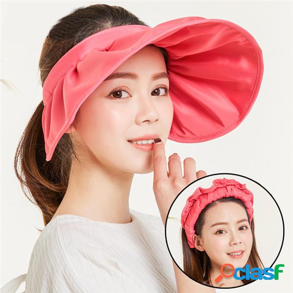 Roll-up Wide Brim Folding Visor Chapéus Roll-up de Banda