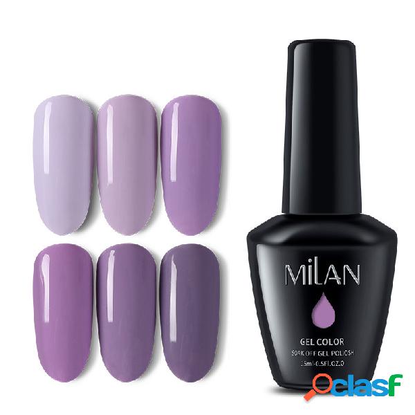 Roxo Série Prego Gel Polonês 15 ML Natural de Longa