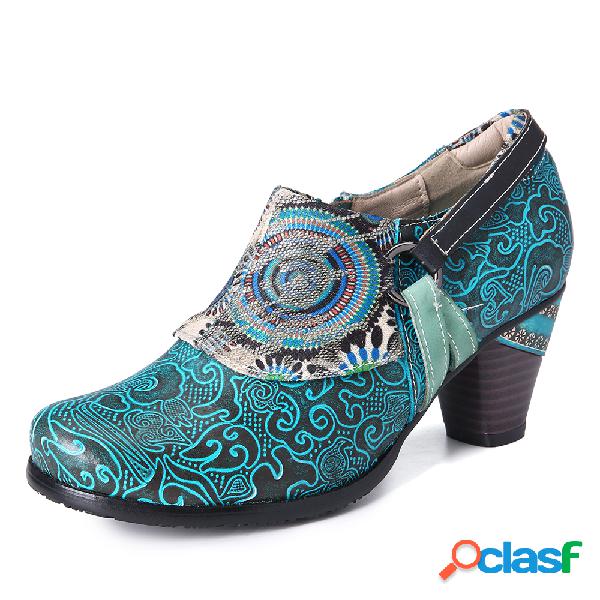 SOCOFY Retro Cloud Padrão Folkways de pano texturizado