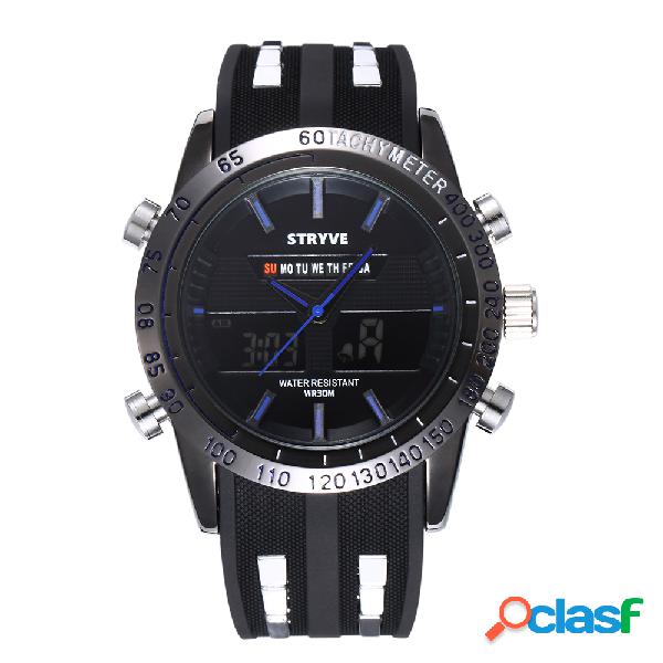 STRYVE Sport Digital Quartz Relógios 30 Metros WaterProof