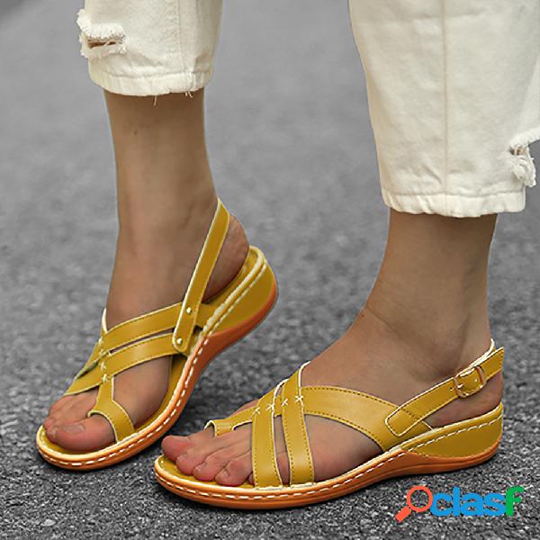 Sandálias de Verão Slingback Platfrom para Mulher Comfort