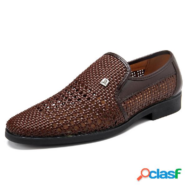 Sapatos Casuais Respiráveis Elegantes de Couro Artificial
