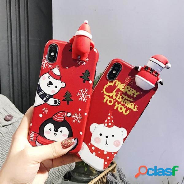 Shell de telefone de desenhos animados de Natal para iphone