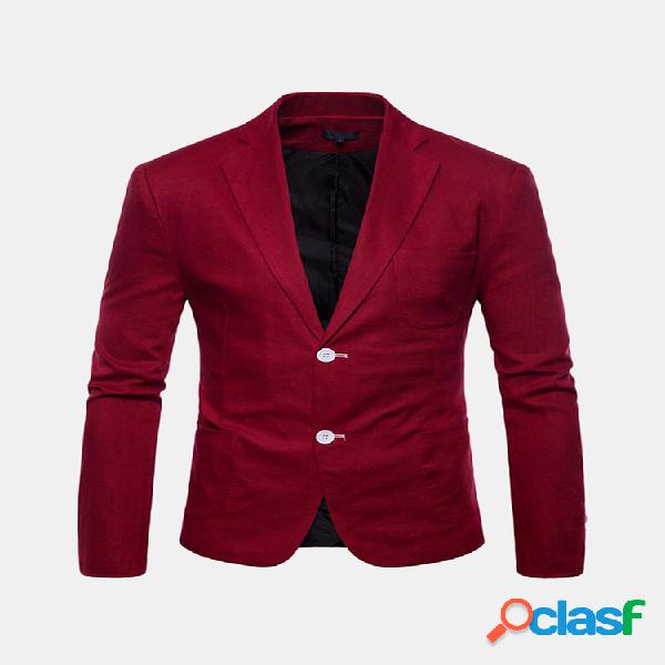 Slim Fit Solid Color Casual Solid Blazer Suits For Men