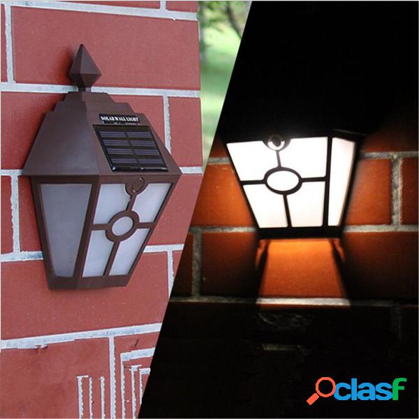 Solar Powered Wall Light Mount LED Paisagem Cerca Quintal