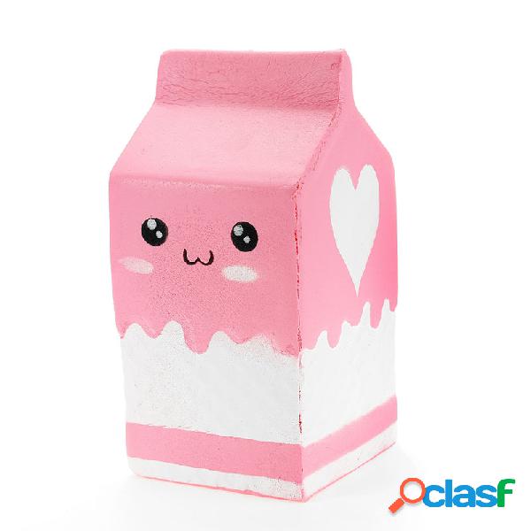 Squishy Pink Bota de caixa de leite 12cm Slow Rising