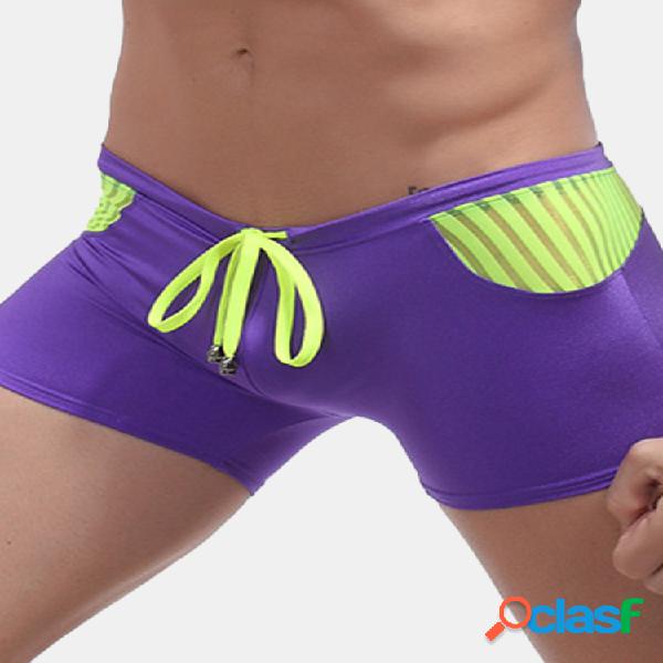 Surf Swimming Praia Casual Mesh Stitching Hot Spring Boxers