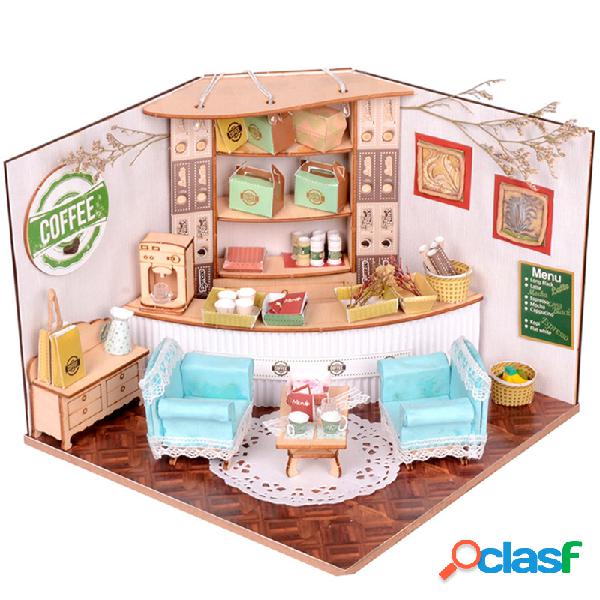 Sweet Home Casa do café colombiano Casa DIY Dollhouse Kit